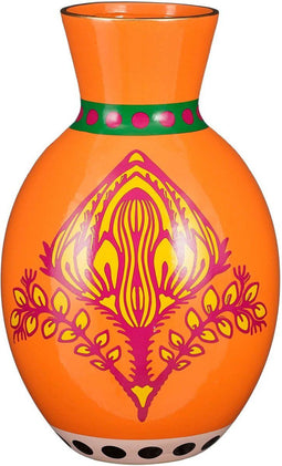 Mica Decorations Vaas Cordoba - 26x26x40.5 cm - Keramiek - Oranje