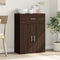 vidaXL - Dressoir - 60x30x84 - cm - bewerkt - hout - bruin - eikenkleur