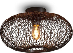 GOOD&MOJO Plafonniere Cango - Bamboe Zwart - Ø40cm -