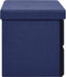 vidaXL - Opbergbank - inklapbaar - 76x38x38 - cm - kunstlinnen - blauw