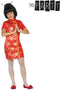 Rood en goudkleurig Chinees kostuum voor meisjes - Verkleedkleding