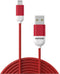 Kabel USB naar Lightning Pantone 1,5 m Rood