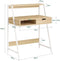 SoBuy FWT63-N - Bureau - Houtcomposite met Opbergruimte - Naturel