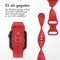 imoshion Siliconen⁺ bandje - Geschikt voor Apple Watch 1, 2, 3, 4, 5, 6, 7, 8, 9, 10 (42 mm), SE - 38/40/41 mm - Rood - S/M