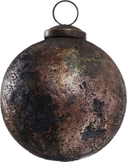 PTMD Eward Kerstbal - H8 x Ø7,5 cm - Glas - Goud/brons