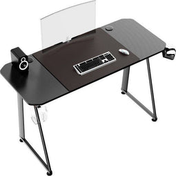 Game bureau - gaming bureau - 140 x 60 cm - zwart frame