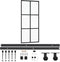 vidaXL - Schuifdeur - met - beslag - 90x205 - cm - aluminium - en - ESG-glas