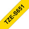 TZ-S651 24mm - black on yellow - extra sticky (8m)