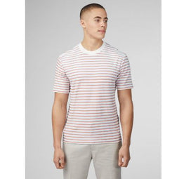 Ben Sherman heren Loopback gestreept T-shirt - Maat XL
