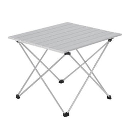 Woltu Picknicktafel Campingtafel Opvouwbaar - Aluminium Zilver - 56x46x40 cm