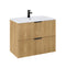 Atlantic wastafelonderkast Raff eik ribbelfront 80 x 45,2 x 63,5 cm