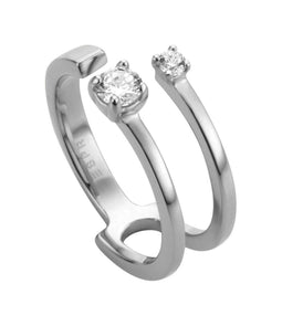 Esprit Lure ring - Minimalistische ring - Zirkonia - Zilver (maat 17.00)