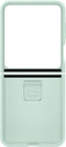 Samsung Galaxy Z Flip5 - Silicone Case met Ring - Krasbestendig Schokbestendig - Groen