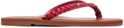 Roxy Livia - Dames Slippers - Gevlochten bandje - Rood (2020)