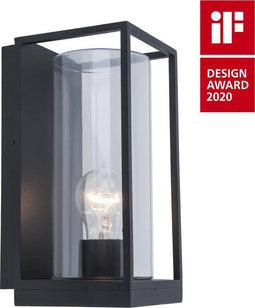 LUTEC Flair Wandlamp voor buiten - E27 - 40W - Mat Zwart