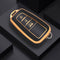 Autosleutel hoesje - TPU Sleutelhoesje - Sleutelcover - Autosleutelhoes - Geschikt voor Toyota -zw-goud- B3 - Toyota C-HR, Toyota Corolla, Toyota Rav, Toyota Rav4, Toyota Yaris, Toyota Aygo, Toyota Camry, Toyota Land Cruiser, Toyota Proace, Toyota Pr