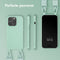 Selencia Hoesje Geschikt voor iPhone 14 Pro Hoesje Met Koord - Selencia Siliconen hoesje met afneembaar koord - Turquoise