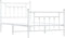 vidaXL - Bedframe - met - hoofd- - en - voeteneinde - metaal - wit - 100x190 - cm