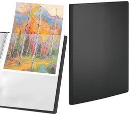 Presentatiemap A4 - Met 20 vakken - Showmap - Zwart - ACROPAQ