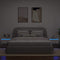 vidaXL - Nachtkastjes - met - LED's - 2 - st - wandgemonteerd - wit