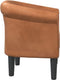 Kuipstoel kunstleer bruin