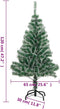 vidaXL - Kunstkerstboom - met - 150 - LED's - kerstballen - en - sneeuw - 120 - cm