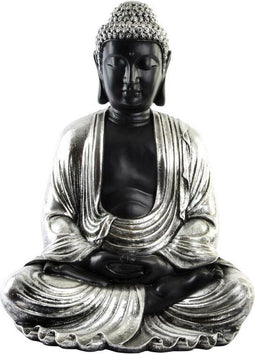 Decoratieve figuren DKD Home Decor Ziverachtig Zwart Boeddha Hars Orientaals (43 x 37 x 57 cm)