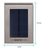 The White Series Draadloos LED Wandlampje met Bewegingsmelder - RVS, Weersbestendig, Solar