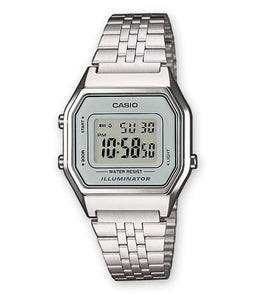 Casio Vintage LA680WEA-7EF - Dameshorloge - 30 mm - Zilverkleurig