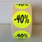 Klika - Etiket fluor geel 27mm -40% 500/rol - 30 stuks