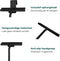 AKSA Home® Douchewisser met Ophanghaak - Trekker Douche - Raamwisser - Zwart