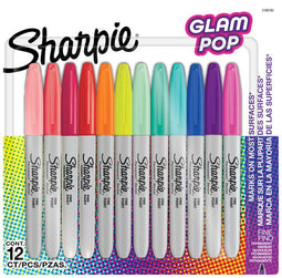Sharpie - Viltstift ie glampop f 12st assorti