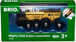 BRIO Mighty Gold Actie locomotief - Speelgoedtrein op batterijen - Verlichting geluiden - Multicolor