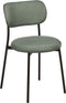 CASEY - Eetkamerstoelen set van 2 - Groen - Polyester