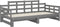 vidaXL - Slaapbank - uitschuifbaar - massief - grenenhout - grijs - 2x(80x200) - cm