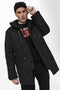 Only & Sons Onsklaus - Gewatteerde Winter Parka - Afritsbare capuchon - Zwart - Maat L