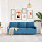 vidaXL - Driezitsbank - 180 - cm - fluweel - blauw