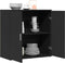 vidaXL - Dressoir - 79x38x80 - cm - bewerkt - hout - zwart