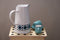 CABANAZ - schenkkan, Ramona, retro, keramiek, PITCHER, 1.6 liter, blauw