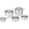 Tefal Virtuoso Pannenset 5 delig - Hoge kookpan Ø 22 cm + Steelpan Ø 16 cm + Kookpannen Ø 18/20/24 cm