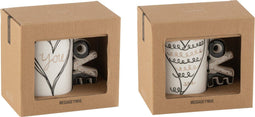 J-Line tas 'Love You' - keramiek - 2 stuks