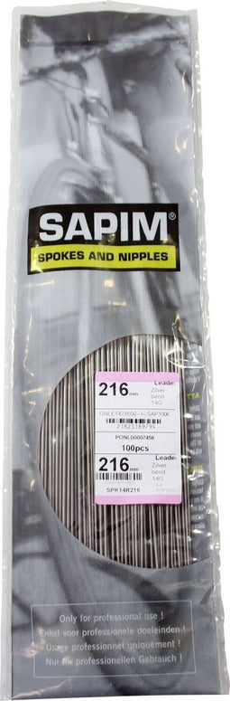 Sapim Spaak Leader 14-216 RVS z/nippel (1 stuk)