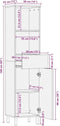 vidaXL - Badkamerkast - 38x33x160 - cm - massief - mango - bruin