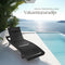 tectake® Moana - Wicker ligbed - 6-voudig verstelbare rugleuning - Zwart