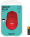 Logitech M330 Silent Plus - Draadloze Muis - 90% stiller - Rood