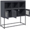 vidaXL - Dressoir - 100,5x39x107 - cm - koudgewalst - staal - antracietkleurig