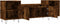 vidaXL - Tv-meubel - 160x35x55 - cm - bewerkt - hout - gerookt - eikenkleurig