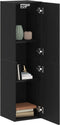 vidaXL - TV-meubel - Zwart - Eiken - 30,5x30x110 - cm - Gefabriceerd - Hout