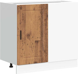 vidaXL - Keuken - onderkast - Porto - bewerkt - hout - oud - houtkleurig