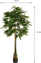 Mica Decorations Pachira Kunstplant - H150 x Ø65 cm - Groen